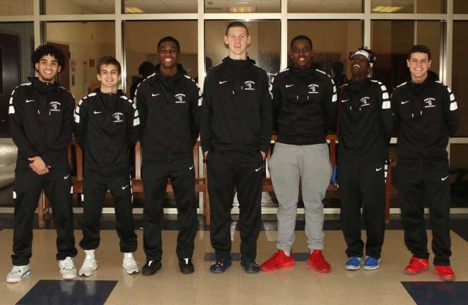 Crusader Seniors: From left to right: Jermain Veras, Jack Berry, Brandon Adams, Johnny McCormick, Chance Green, Jayson Ongondo and Rob Vacco.