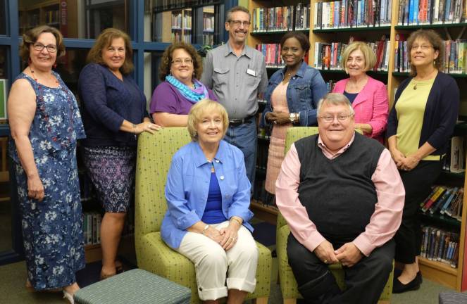 Provided photo The Monroe Free Library's Board of Trustees. Pictured from left to right, beginning in front, are: Patricia Shanley and Charlie LeViseur; and standing: Terry Schommer, Ann Marie Buckley, Diane LeViseur, Jack Adkins, Denise Harris, Barbara Zerner and Donna Deming. Casey Auerbach and Elizabeth Walsh also are trustees.