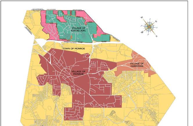 Voters in the Town of Monroe will vote in November on a proposal to create the Town of Palm Tree comprised of residents living north of Route 17 in the Village of Kiryas Joel, plus 200 additional acres that include the 164 acres aquired through annexation.