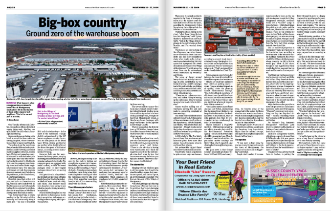 Becca Tucker’s series on mega-warehouses took multiple top awards from the National Newspaper Association.