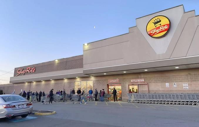 Joon Paik provided these photos from ShopRite and Walmart in Monroe after going shopping Monday morning to see what all the panic shopping was about.