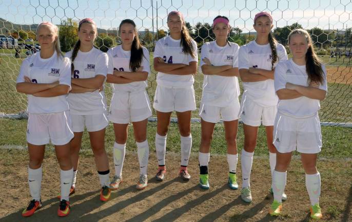 Crusader juniors: Pictured from left to right Are: Kayla Mackenzie, Liz Myers, Kiki Goodwin, Caroline Helbeck, Katie Hogan, Christina Palanza and Reegan Seeley.