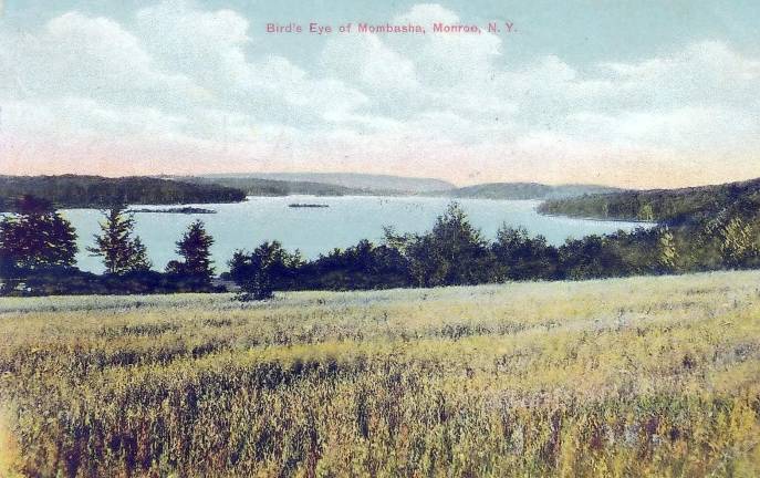 This postcard, showing Mombasha Lake, comes courtesy of Monroe Town Historian James Nelson.