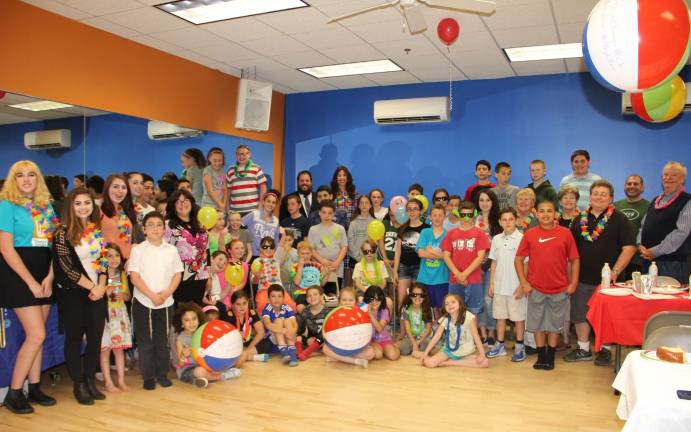 Chabad Hebrew School students at their end-of-year awards ceremony (Photo provided)