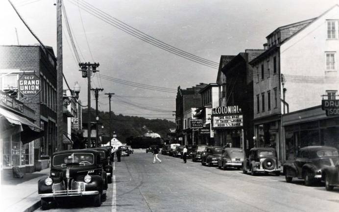 Photo courtesy of the Monroe Historical Society The Colonial Theater is on the right side of Lake Street in downtown Monroe in this photograph from July 1943.