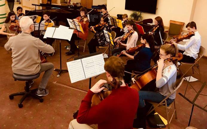 Provided photo The Allegro Youth Orchestra recently performed for the residents at Sapphire (formerly Elant) in Goshen.