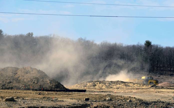 Work being done at the Smith Farm site off of Gilbert Street on March 22.