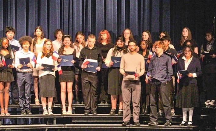 The latest members of the National French Honor Society.