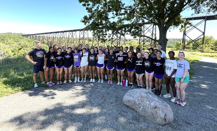 The Monroe-Woodbury girls cross country team.