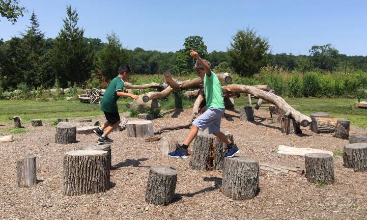 Dulce Esperanza campers enjoyed some time in the Grasshopper Grove at the Hudson Highlands Nature Museum.