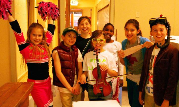 The Pine Tree Elementary Problem 5: &igrave;Odyssey Angels&icirc; team. From the left: Abby Auty, Matthew Gazzola, Tessa Lytle, Sydney Bulla, Kayla Komlani, Evelyn Abrucci-Larsen and Reid Backus.