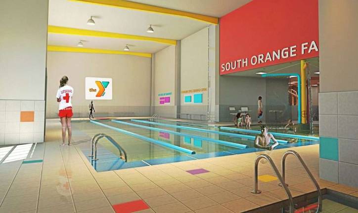 This is a rendering of the South Orange Family YMCA's pool, created by Hudson Design in Garrison.