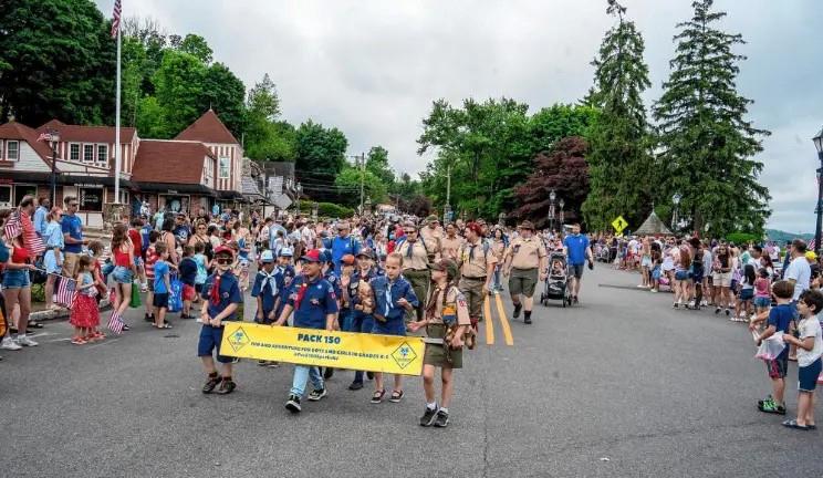 Cub Scouts march in the Memorial Day Parade last year in Sparta. (File photo by Nancy Madacsi)