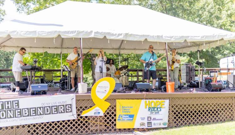 The Tonebenders performing at the Hope Rocks for Kids Benifit Concert at Smith’s Clove Park. Photos by Sammie Finch.