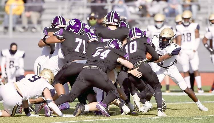 The Crusaders were unable to get their rushing offense untracked on Saturday.