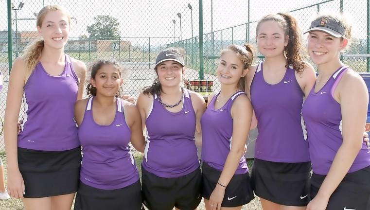 Senior Day: Seniors Quinn Guyt, Emma Cherian, Alyx Sperling, Sophia Barry, McKenzie Finnen and Brooke Schoen.