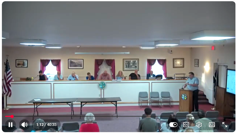 A screenshot from a recent Warwick Planning Board meeting available on YouTube.