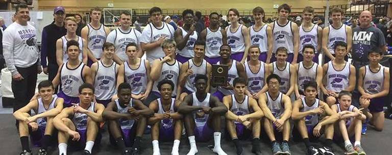 The Monroe-Woodbury boys team beat runner-up Cornwall 102-82 to win the Section 9 Track and Field Championship on Saturday at West Point.
