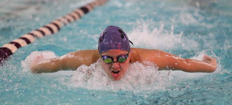 Ashley Ayala came in first in the 100 Butterfly.