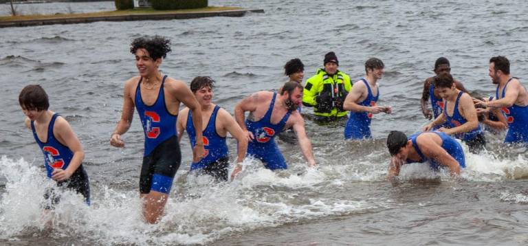 Scenes from last year’s Special Olympics Polar Plunge in Greenwood Lake.