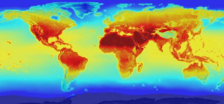 NASA provides forecasts of how global temperature (shown here) and precipitation might change up to 2100 under different greenhouse gas emissions scenarios. (Photo: NASA)