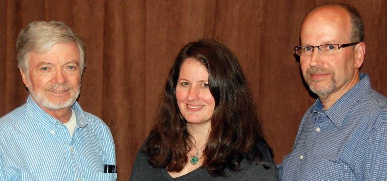 Provided photo Dennis McWatters, left, Emily Convers and Neil Dwyer are United Monroe&#xed;s inaugural slate of candidates for the Monroe Town Board this fall. Dwyer and McWatters are running for Town Council seats while Convers is running for supervisor.