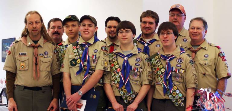 Five Woodbury Boy Scouts lauded at Eagle Court of Honor