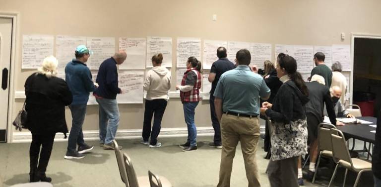 Village of Monroe residents noted their visions for the comprehensive plan.