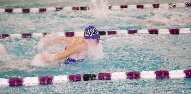 Monroe-Woodbury Swim team co-captain Jess Ebner .