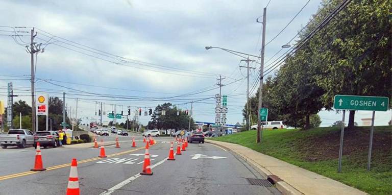 Complete milling and repaving will take place from the intersection of State Routes 17M and 94 in Chester. Photos by Sammie Finch.