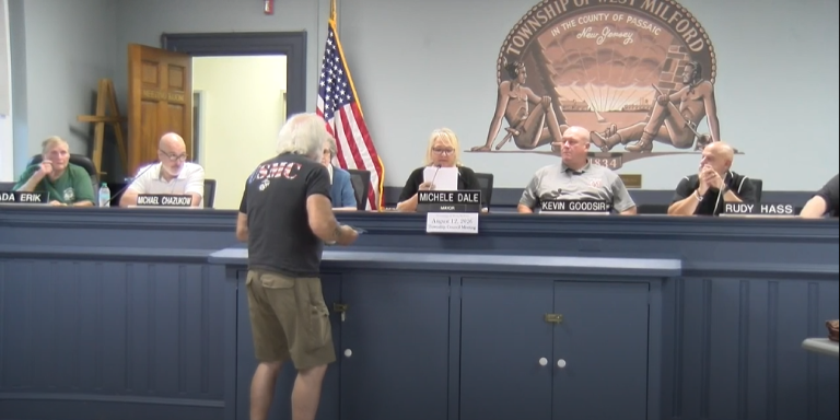 A screenshot from a recent West Milford Township council meeting available on YouTube.