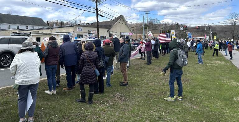Community gathers in Monroe for third No Kings protest.