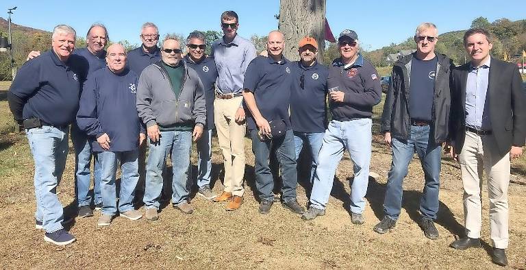 Both New York State Assemblyman Colin Schmitt (center with sunglasses) and NYS Senator James Skoufis (WCA member far right) attended the historic event and presented official commemorative merit certificates/proclamations in honor of the WCA 100th anniversary. Here they are pictured with the WCA officers and 100th Anniversary Committee members.