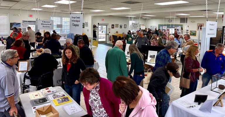 Crowds remained packed in the Town of Woodbury Senior Center on April 26 for “Orange County’s 250th: Artifacts and People of the American Revolution.”