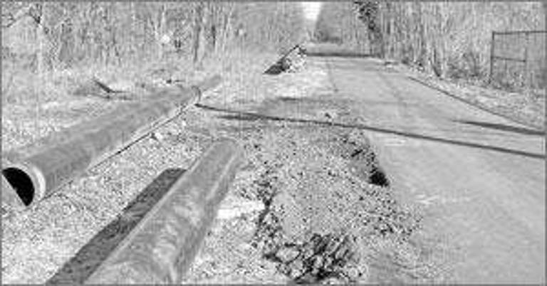 Gas line under construction