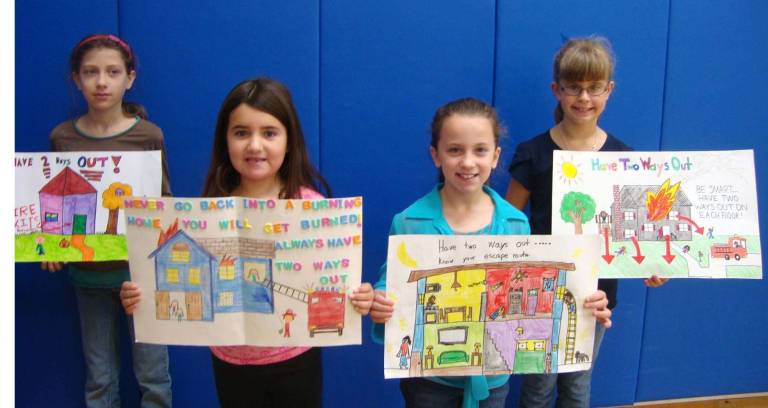 North Main Elementary&#x2019;s first place winners: Second-grader Aryana LaPointe-Bruning, third-grader Kristen Jeppestol, fourth-grader Meghan Jezik and fifth-grader Elisheva Ross.