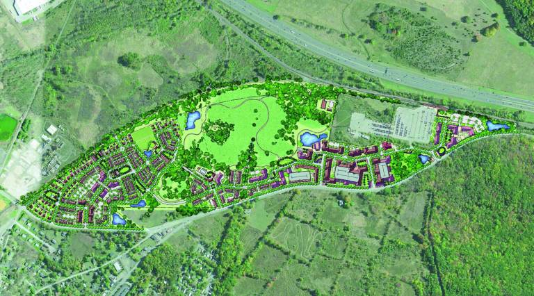 Illustration provided by The Garden at Harriman Station A transit-oriented development of about 1,500 homes is planned for the area around the Harriman train station, and will include shopping and recreational opportunities.
