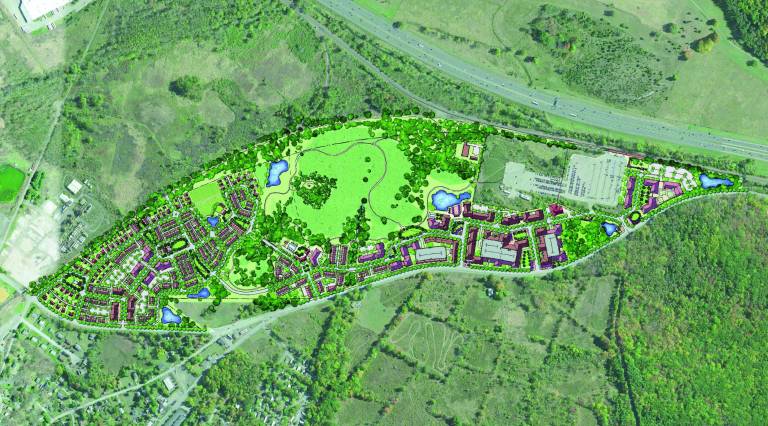Photos provided by The Garden at Harriman Station concept plan A transit-oriented development of about 1,500 homes is planned for the area around the Harriman train station, and will include shopping and recreational opportunities.