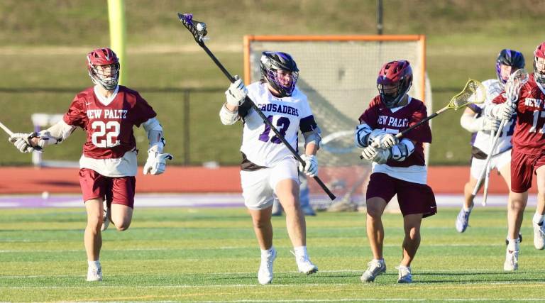 Kevin Sullivan (#13) brings the ball out of the defensive end.