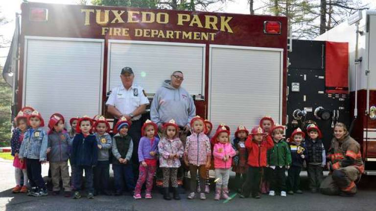 Fire prevention lessons at St. Mary's Community Preschool