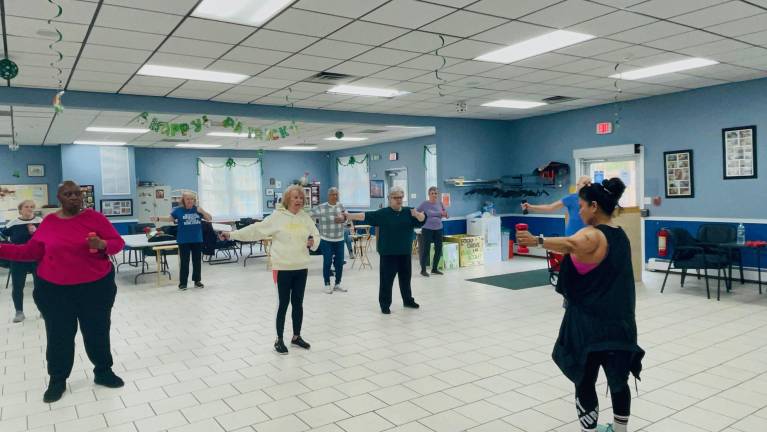 Members of the Senior Center participating in “Weights Class”. Photo provided.