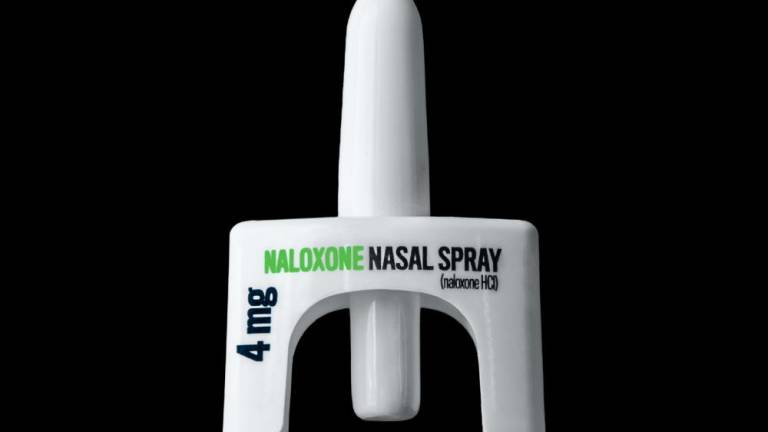 Naloxone comes in a nasal spray and an injectible.