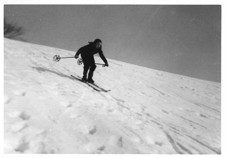 $!Diane Westerveld skiing at Glenmere, 1949. Photo courtesy the Sugar Loaf Historical Society