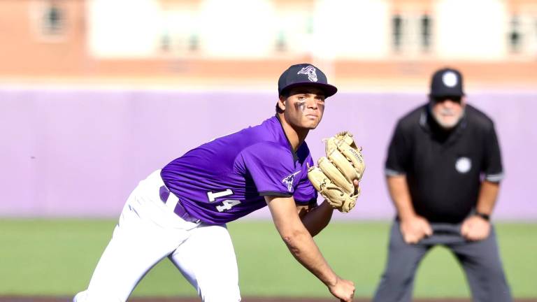 #14, Michael Monda pitched four scoreless innings striking out nine.