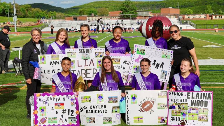 Before the game the Crusaders honored the Seniors on this years team.