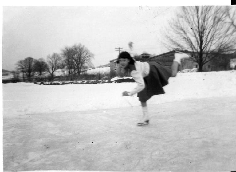 $!Diane Westerveld on the ice. Photo courtesy the Sugar Loaf Historical Society