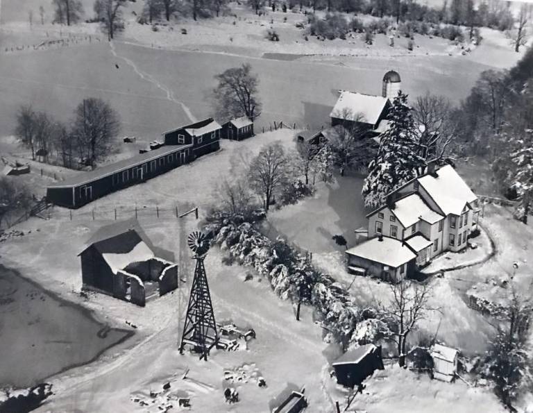 $!An early 1940s aerial shot of Wright Family Farm. “I’m not sure who the photographer or the pilot was, but there were a few pilots in the family,” said Brian Wright, who submitted the photo.