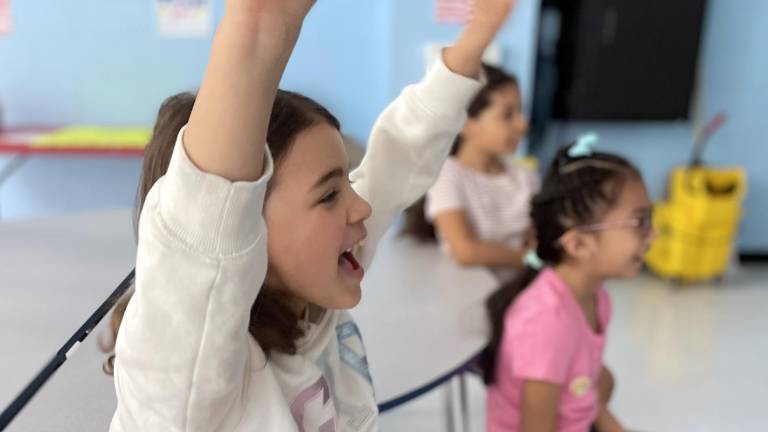 Students clapped their hands, tapped their feet and sang along to Jared Campbell’s powerful, heartfelt songs that are centered around kindness, individuality and perseverance.