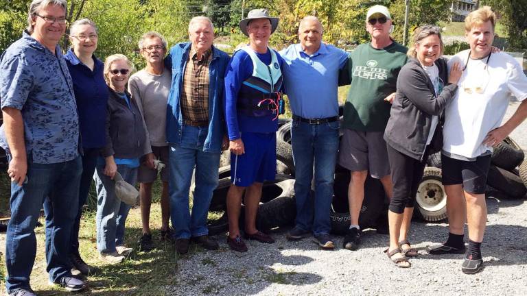 Members of the Walton Lake clean up crew. Photo provided by Ralph Pena.