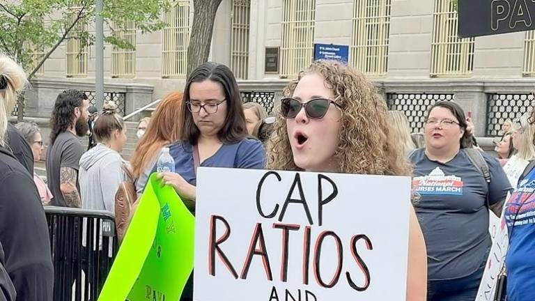 Goshenite among nurses protesting in DC explains why